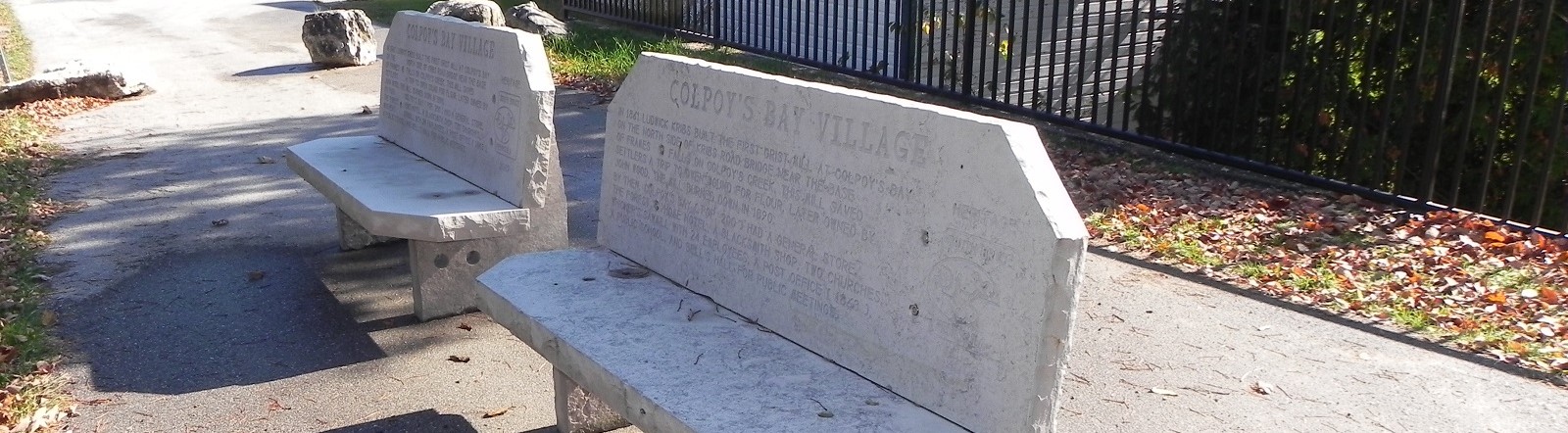 Photo of benches at Colpoy's Bay