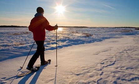 People Snowshoeing in Oliphant