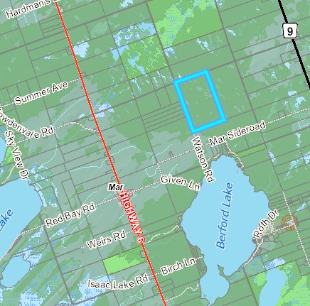 Map of 42 Log Cabin Lane